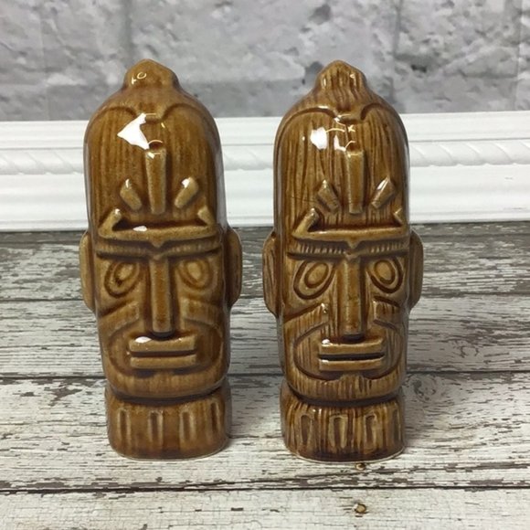 Other - Rare Vintage Tiki God Salt & Pepper Shakers